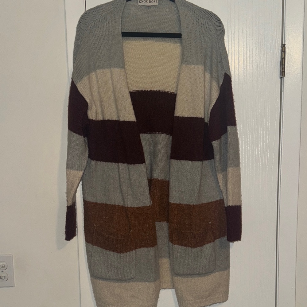 Knox Rose Multicolor Striped Cardigan
